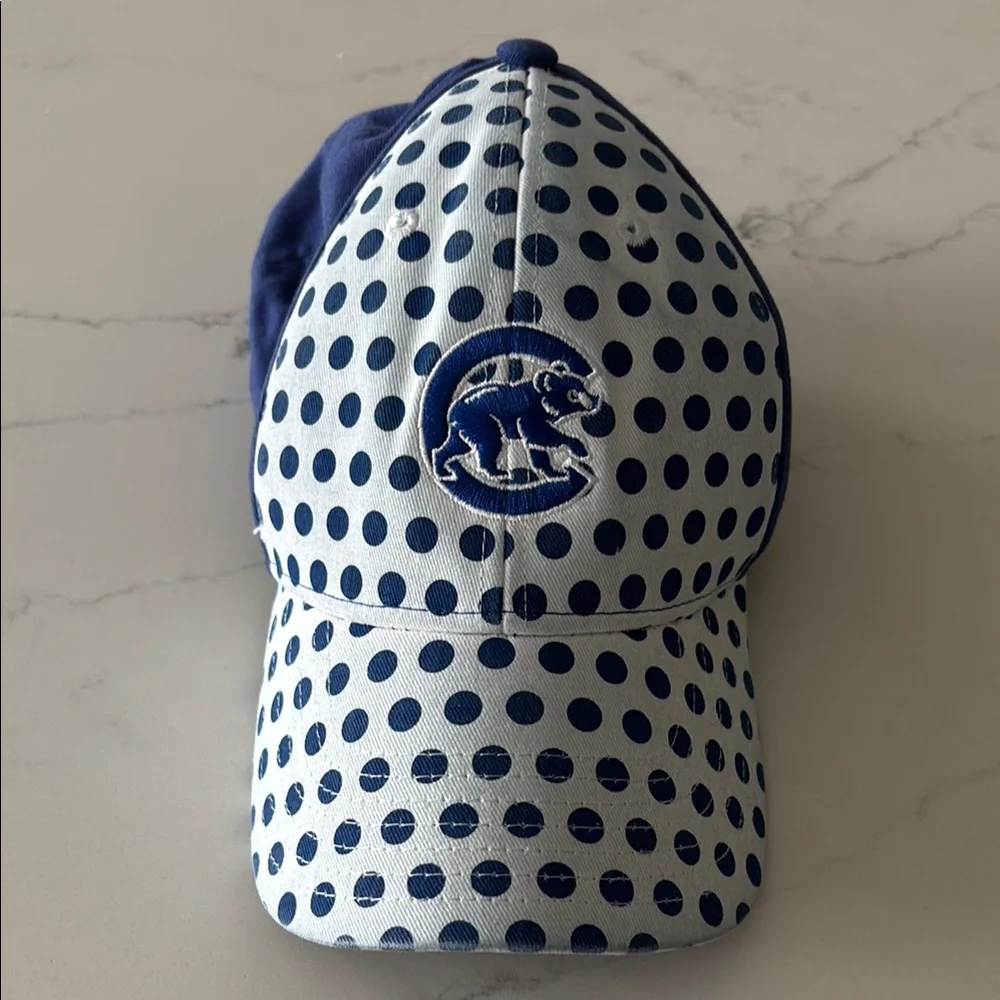 Chicago Cubs Polka Dot Kids Cap - Blue and White